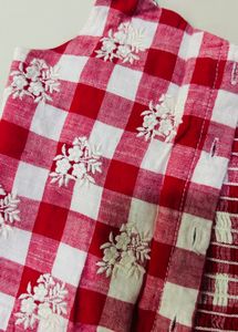 Red Gingham Crop Top &amp; Palazzo Set