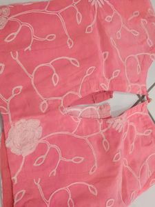Pink Embroidered Lehenga Choli Set