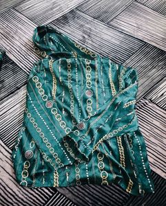 Green Chain Print loungewear Set
