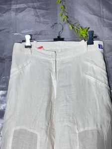 Classic White Linen Pants