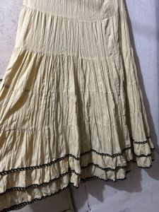 Tiered Maxi Skirt with Ruffle Hem