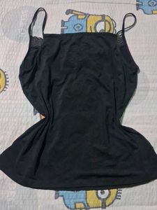 Lace Trim Black Camisole