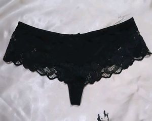 Black Lace Thong Panty