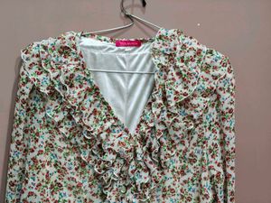 Chic Floral Ruffle Mini Dress