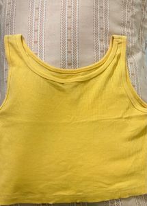 Mustard Yellow Ribbed Tank Top