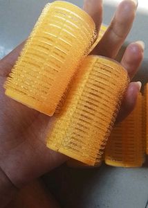 Yellow Hair Curlers