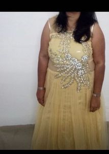Stunning Yellow Embellished Gown