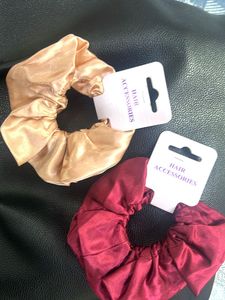 Satin Scrunchies Hair Tie Set