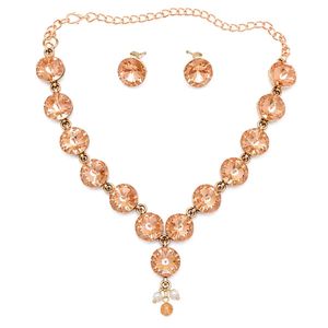 Elegant Crystal Necklace &amp; Earring Set