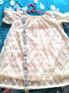 White Sheer Sleeves top for 6-8yrs
