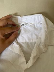 H&amp;M White Collared Shirt