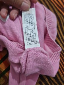Pink Heart Print Sweater