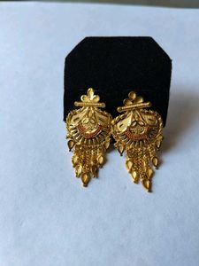 Exquisite Gold Tone Ethnic Earrings