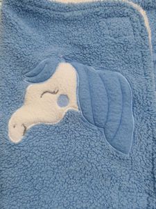 Baby Blue Hooded Swaddle Bag