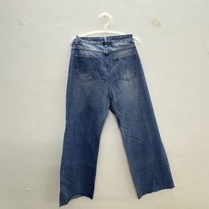 Women's Blue Wide Leg Jeans