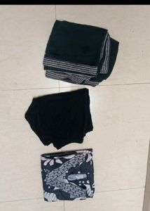 Black &amp; White Abstract Print Kurta