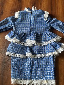 Blue custom made designer dress for 5-7yrs girls
