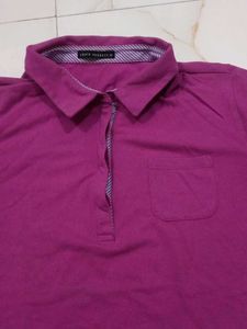 Women's Purple Short Sleeve Polo Shirt