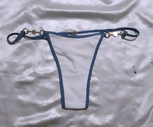 White Bikini panty with 💙