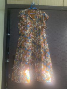 Retro Floral Print Dress