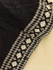 Elegant Black Embroidered Kurta Set