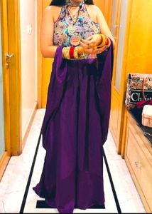 Purple HalterNeckTop &amp; Divider Set