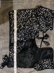 Black Sequin Blouse