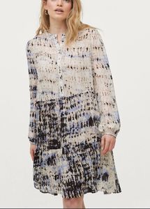 SECOND FEMAY Boho Tie-Dye Tiered Midi Dress