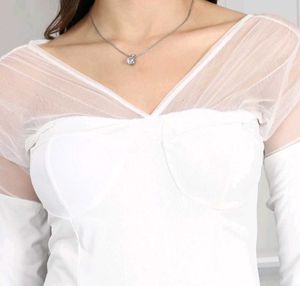 Chic White Sheer Sleeve bodysuit top
