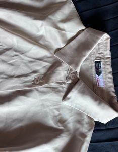 Sheer Button-Up Collared Shirt