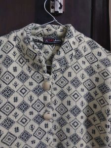 Patterned Button-Down Coat