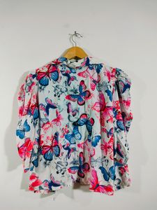 Multicolour Printed Overcoat (Women's)