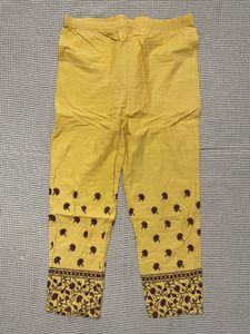 Mustard Yellow Floral Print Kurta Set with Dupatta