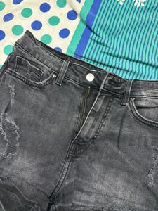 Denim High-Waisted Shorts