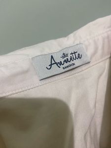 Cream Layered Short Sleeve Shirt