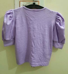 Trendy Puff Sleeve Ruched Top! 🪻