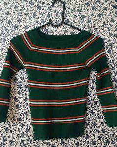 Striped Boat Neck Top