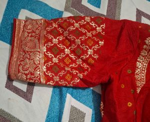 Red &amp; Gold Blouse