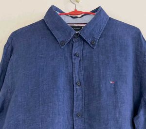 Tommy Hilfiger Men's Blue Button-Down Shirt