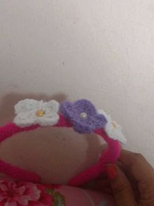 Handmade Crocheted Flower Headband