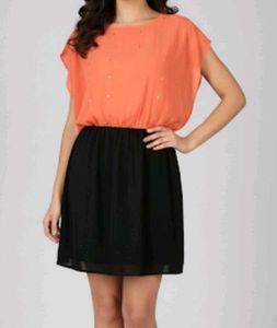 Orange & Black Dress