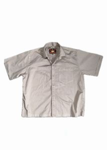 Classic Khaki Short Sleeve Button-Up Shirt