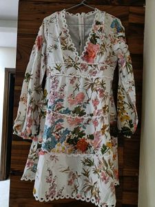 Floral Print Tiered Midi Dress