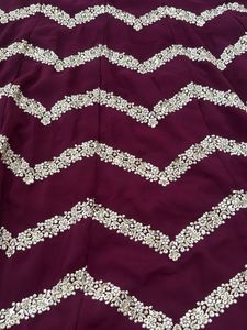Elegant Maroon Embroidered Gown