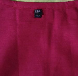 Vibrant Pink Elephant Embroidered Vest