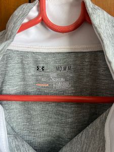 Under armour Gray Heathered Zip Neck Pullover Top