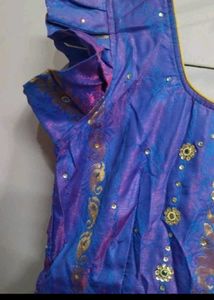 NEW Elegant Blue &amp; Gold Ethnic Gown