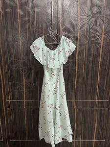 Floral Off-Shoulder Ruffle Maxi Dress