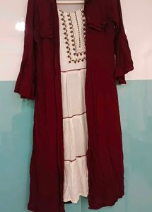 Maroon Ethnic Kurta
