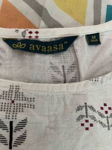 White Print Kurta